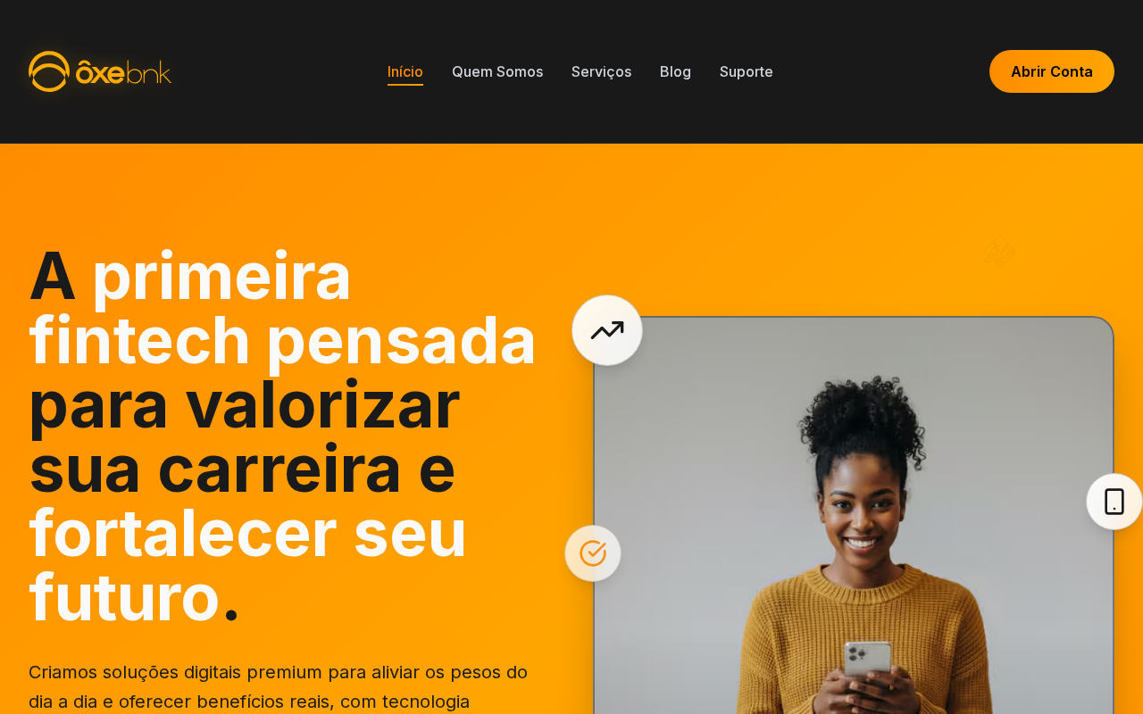 Oxe Bnk — Fintech & Banco Digital
